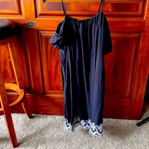 Black off shoulder dress